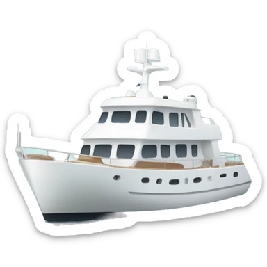 The white yacht sticker