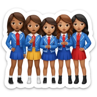 Katseye music group 6 members all girl 2 brown girl 1 korean 1 latina sticker