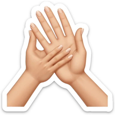 Apretón de manos emoji, solo manos, cinco dedos, sin brazos sticker