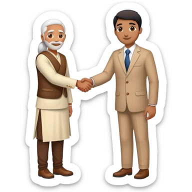 India vs New Zealand handshake  sticker