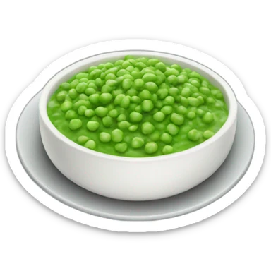 Pea mash on plate sticker