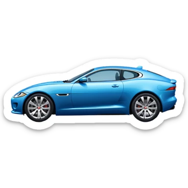blue jaguar ca side view sticker