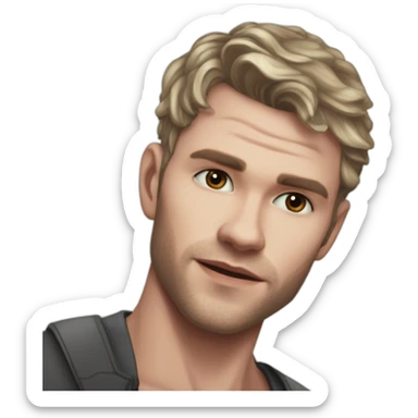 Klaus mikaelson short haircut realistic detailed sticker