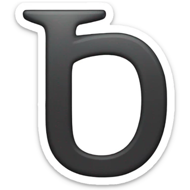 Lowercase d uppercase B sticker