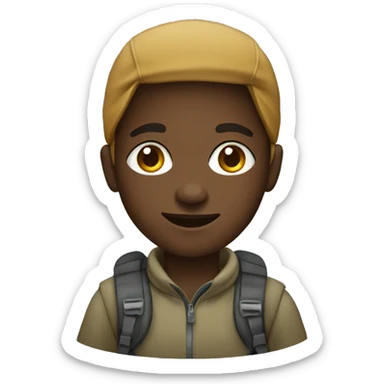 young black hiker sticker