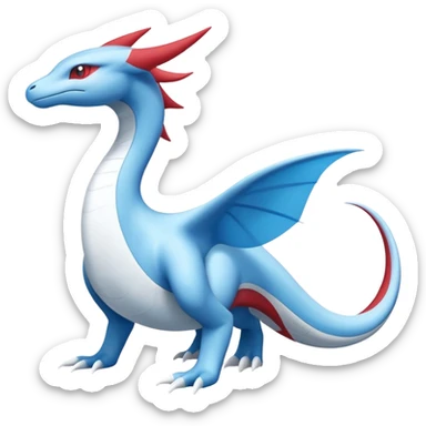 Salamence-Dragonair-Latias-Fakémon-hybrid-creature (full body)  sticker