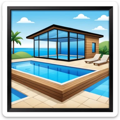 pool house sticker