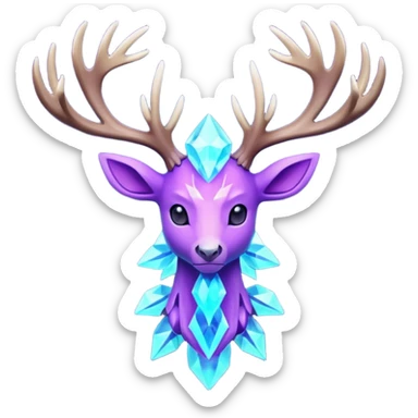 Pokemon legendary purple and cian crystal xerneas sticker