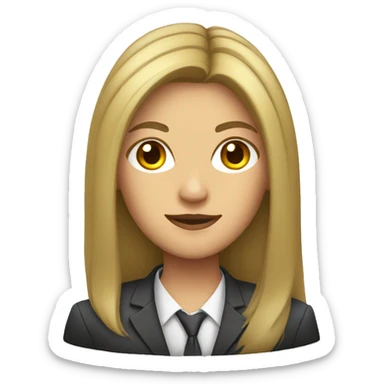 Female Defense attorney with long hair sticker