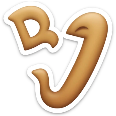 Lowercase d uppercase B next to each other sticker