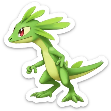  Treecko-Sceptile-Celebi-Flygon-Fakemon full body sticker