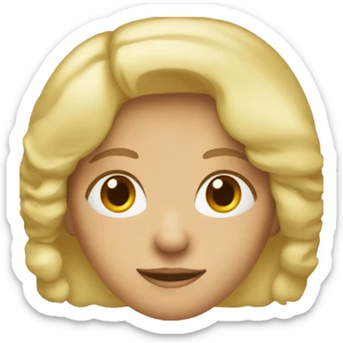 A woman around 45 years old, blonde sticker