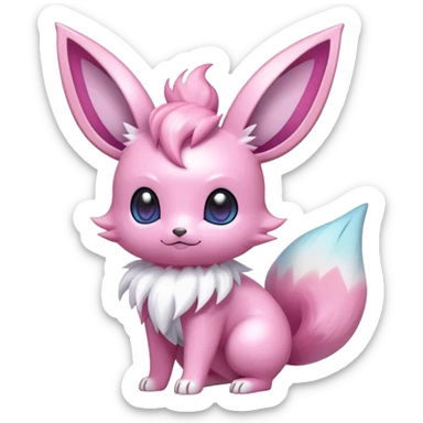 Shiny-Eeveelution-Cute-Fakemon-Fairy-Pokémon-fusion full body sticker