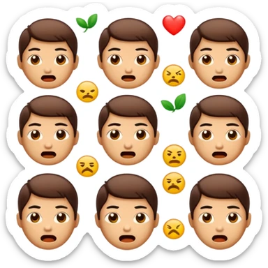 create an emoji set of a cartoonish character from china's bronze age of arts doing different emotions sticker