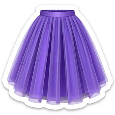 cinematic-realistic-purple-tutu,-layers-of-fine,-soft-tulle-forming-a-voluminous-and-airy-skirt,-delicate-folds-catching-the-light,-slightly-frayed-edges-adding-authenticity,-glowing-softly-with-a-warm-and-ethereal-elegance sticker