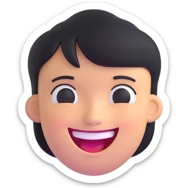 happy joyful face sticker