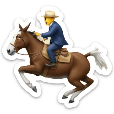 Voter jumping off of mule.  sticker