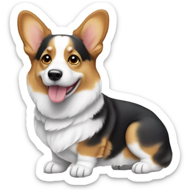 Pembroke welsh corgi blue tri  sticker