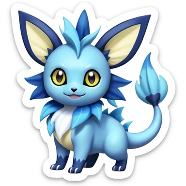 Noibat-Vaporeon-Meowstic-Umbreon-Fakémon-hybrid-creature (full body)  sticker