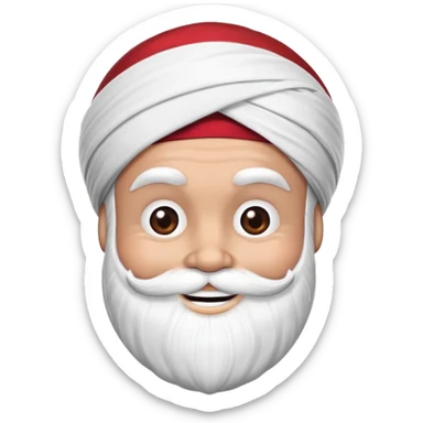 dark brown santa with turban sticker