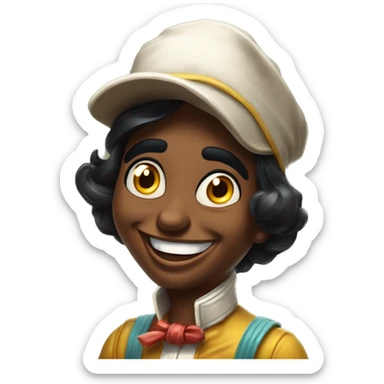 Laughing Jasmine race driver lunatic in Uncle Scrooge style, oil paint, mysterious eyes, intricate lips, masterpiece pose, odd perspective, beautiful, desirable, logical sticker