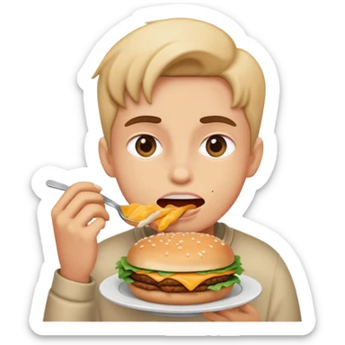 I won’t to eat sticker