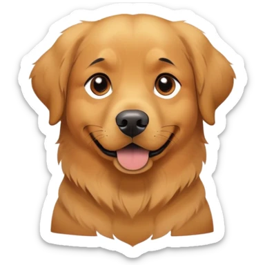 HAPPY DOG Golden retriever WITH COLOR OF THE ROTWAILLER DOG  sticker