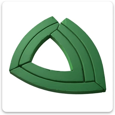 semicircular green arrow, rough green chalk lines sticker