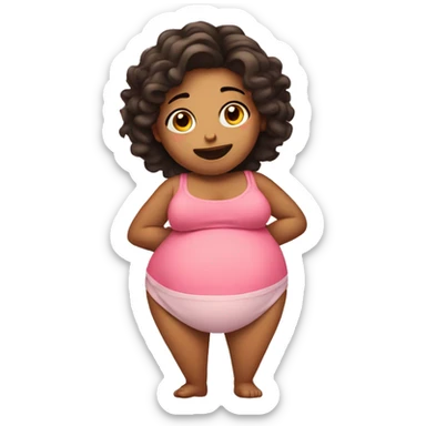 A pregnant girl with a really big tummy  sticker