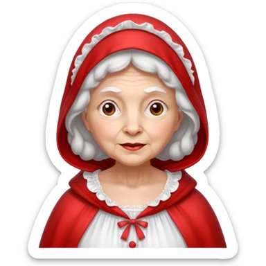 The Big Bad Wolf disguised itself as Little Red Riding Hood's grandmother. sticker