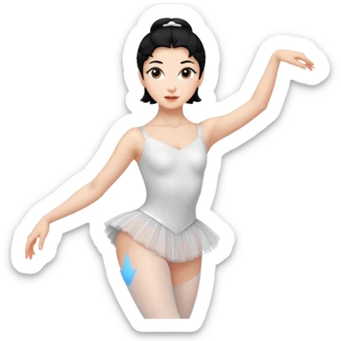 WOMAN BALLET DANCER BLACK HAIR AND NOT IN TUTU sticker