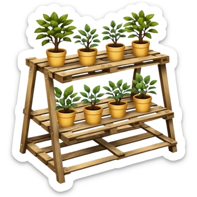 Plant racks made from old oak pallets  sticker