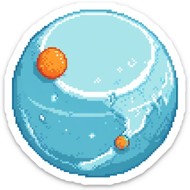 icy blue Uranus planet sticker