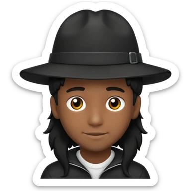 Gere um menino de cabelos preto e boné de lado com feição séria sticker