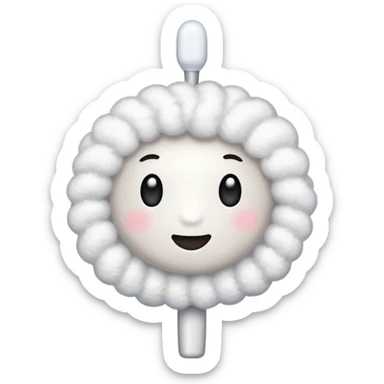 A q-tip with no face, just an object sticker