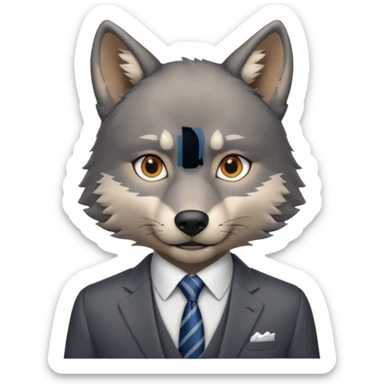 wolf from the wall street sticker