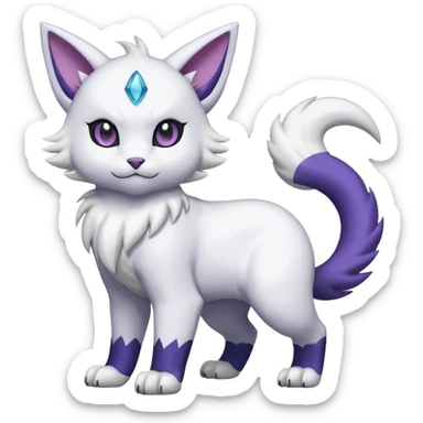 Absol-Delcatty-Purrloin-Gatomon-fusion, full body sticker