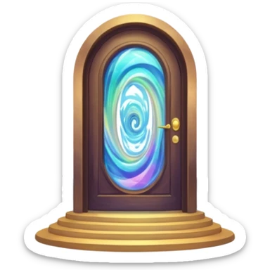 magical door portal sticker