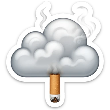 Cigarette Smoke Curl sticker