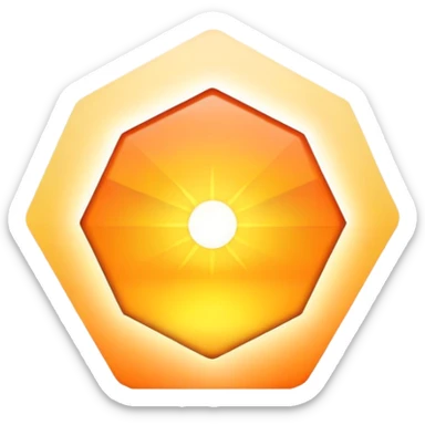 Hexagon shaped sunrise sticker
