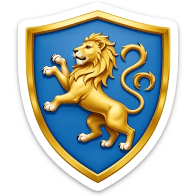 Lion rampant emoji like chelsea football team sticker