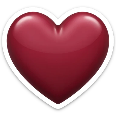 Maroon heart sticker