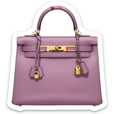 hermes kelly mauve color gold hardware sticker