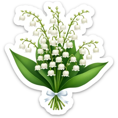 lily of the valley flower bouquet  sticker