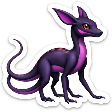 Salazzle-Salandit-Umbreon-Fakémon-hybrid-creature (full body) 4 legs sticker