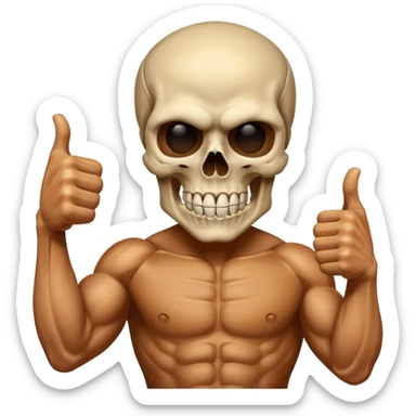 Skull punisher giving thumbs up sticker