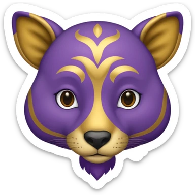 The sha animal that represents the god Sutekh/Set in ancient egyptian mythology, themed purple and gold, but male anthropomorphic sticker