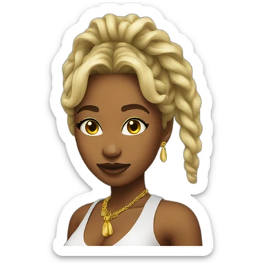 Dancehall jamaïcain girl sticker