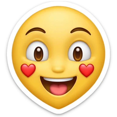 Emoji drooling with heart eyes sticker