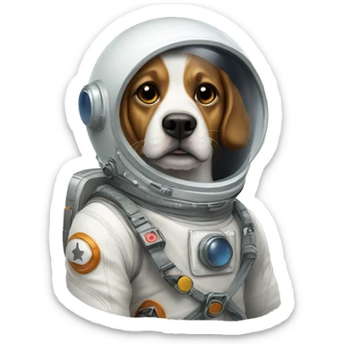 Dog in a spacesuit sticker